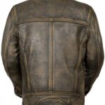Mens Cafe Racer Retro Biker Jacket - Image 2