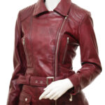 Gothic Vintage Retro Red Leather Jacket - Image 4