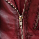 Gothic Vintage Retro Red Leather Jacket - Image 3
