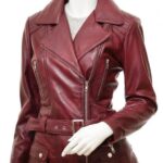 Gothic Vintage Retro Red Leather Jacket