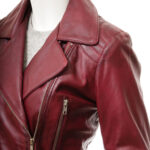 Gothic Vintage Retro Red Leather Jacket - Image 2