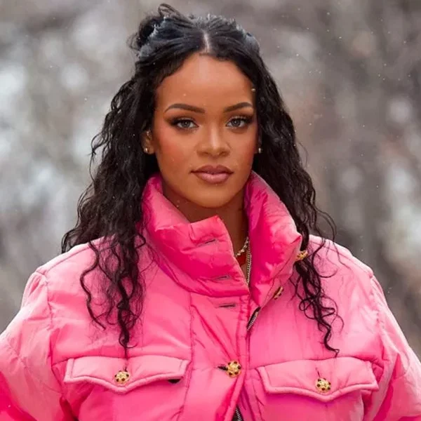 Rihanna Pink Puffer Coat