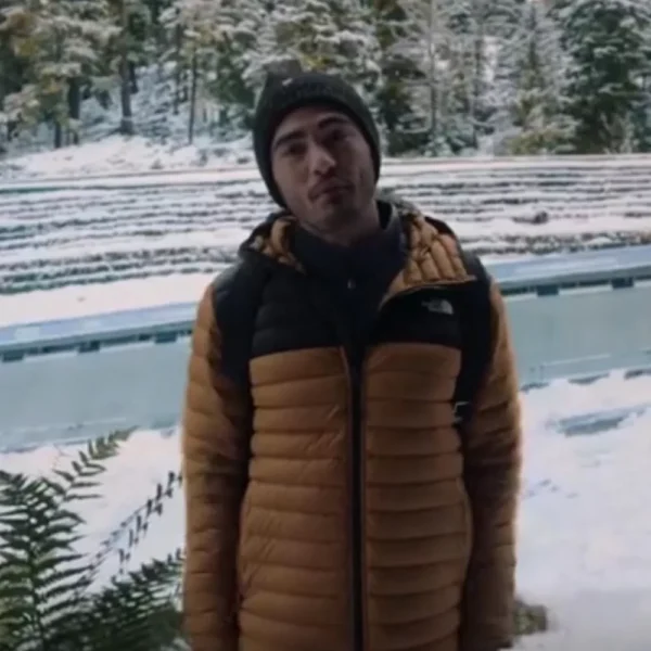 Love Hard Tag Yellow Puffer Jacket