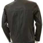 Men’s Black Harrington Leather Jacket - Image 3